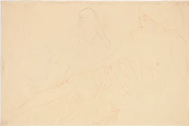 Dois estudos de uma mulher reclinada, 1913