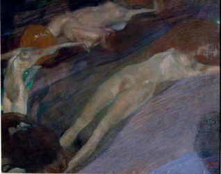 Água agitee (Água em movimento) Pintura de Gustav Klimt (1862-1918). 1898 Dim. 52x65 cm Osterreichische Galerie Belvedere, Viena.