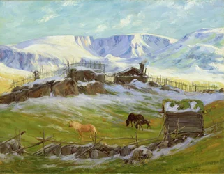 Sol matinal sobre a montanha, Vaga (óleo sobre tela)