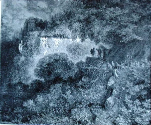 O Castelo coberto de vegetação, ilustração de 