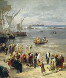 Jaffa, Recrutamento de soldados turcos na Palestina, 1888 (detalhe certo de 226323)