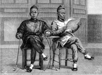 Banqueiros chineses, San Francisco, Califórnia, século XIX.