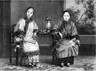 Comerciantes de mulheres, São Francisco, Califórnia, século XIX.