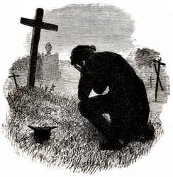 Luto (para Os Miseráveis de Victor Hugo) (gravura, finais do século XIX)