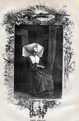 Retrato da Irmã Simplice - Ilustração de Gustave Brion (1824-1877) para "The Miserables - First part": Fantine" de Victor Hugo (1802-1885) 1862