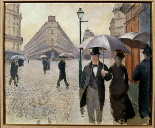 Uma rua de Paris em tempo de chuva (Place de l
