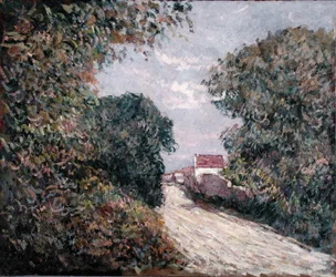 Caminho na borda (óleo sobre tela)