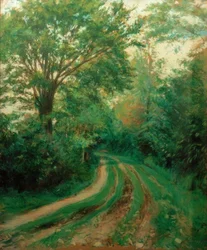 Uma estrada também diz Rota na Normandia