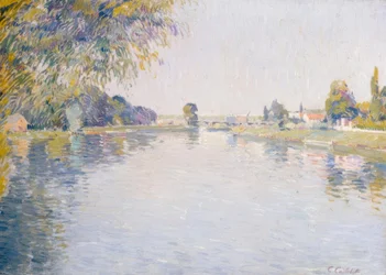 Vista do Sena e da margem do Argenteuil, em direção à ponte de
