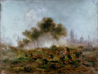 Comuna de Paris: ataque a um cemitério por tropas regulares e captura das barricadas em maio de 1871, 1871
