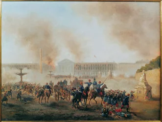 A Comuna: Batalha na Praça da Concórdia ... (pintura sobre tela)