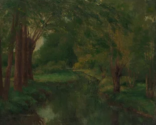 A Brook in a Clearing possivelmente Brook, Valley of Fontcouverte, Study, provavelmente 1862.