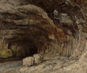 Gruta de Sarrazine perto de Nans-sous-Sainte-Anne, c.1864 (óleo sobre tela)