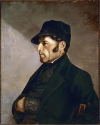 Retrato de Eleonor Regis Courbet pai do pintor Pintura de Gustave Courbet