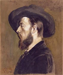 Retrato de Johan Barthold Jongkind 1819-1891.