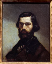 Retrato de Jules Valles (1832-1885) escritor, jornalista e político. Pintura de Gustave Courbet (1819-1877)