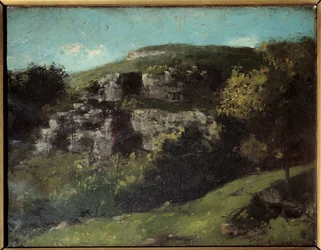 Rocks a Ornans. Pintura de Gustave Courbet (1819-1877)