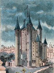 Vista da prisão do templo em Paris