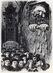 Gargântua de luto pela morte de sua esposa - Gargântua de luto por sua esposa - ilustração de 
