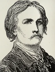 Gustave Dore - 1832-73 Artista francês e ilustrador de livros gravura a partir de um esboço de autorretrato