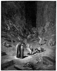 Inferno: a cidade de Dis, deus romano do submundo, 1863
