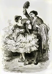 Ilustração de "Voyage en Espagne", de Charles Davillier, publicada em 1866 (gravura)