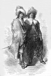Ilustração de Gustave Dore do livro Capitão Fracasse de TheophileGautier