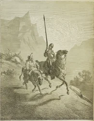 Ilustração do livro Dom Quixote de la Mancha de M. de Cervantes, 1863