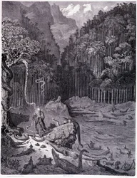 Eu vi na América... tábua XI - Ilustração de Gustave Dore (1832-1883), para La legende du Jeif vagueando por Pierre Dupont, edição Librairie du magasin pitoresco, Paris 1862