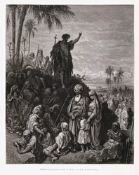 João Batista pregando, Ilustração da Bíblia de Dore
