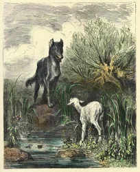 O lobo e o cordeiro (gravura de 1861-1868)