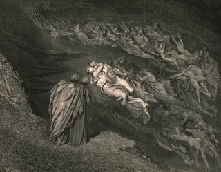 O amor conduziu-nos a uma só morte: Caina espera a alma de quem dividiu a nossa vida, c. 1890