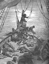Uma das ilustrações de Gustave Dorés para The Ancient Mariner, c1870s, c1950.
