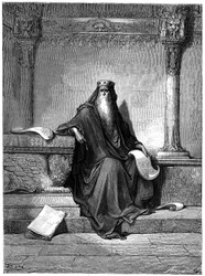 Salomão - Ilustração de Gustave Dore (1832-1883) para A Bíblia (1866) -