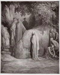 A Divina Comédia, Purgatório, Canto 23: Dante reconhece a sombra de Forese entre os glutões - de Dante Alighieri (1265-1321) - Ilustração de Gustave Doré (1832-1883)