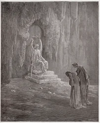 A Divina Comédia, Purgatório, Canto 9: Dante e Virgílio às portas do Purgatório - de Dante Alighieri (1265-1321) - Ilustração de Gustave Doré (1832-1883)