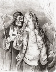 Os Médicos, de uma edição do final do século XIX de Fables de La Fontaine (gravura em madeira)