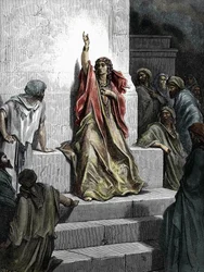 A profetisa Débora, gravura da «Bíblia» ilustrada por Gustave Doré (1832-1883), 1865, colecção particular