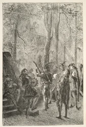 As alegrias do casamento de Sir Gareth, de histórias dos dias do rei Arthur por Charles Henry Hanson, pub.1898