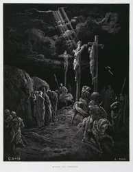 A morte de Cristo na cruz, Ilustração da Bíblia de Dore