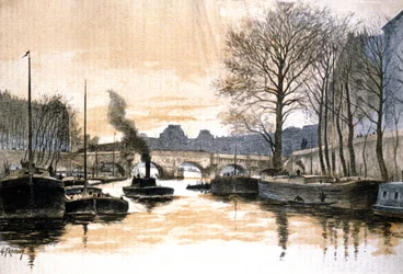 Paris, o rio Sena e a Pont Neuf