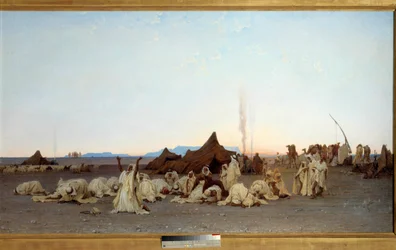 Oração vespertina no deserto do Saara. Pormenor. Pintura de Gustave Achille Guillaumet (1840-1887), 1863. 1,3 x 2,8 m. Paris, Musée d