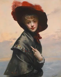 Senhora de chapéu.