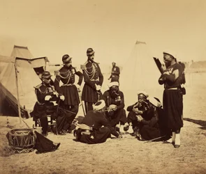 Campo de Châlons: Zouaves de la Garde no Bivouac