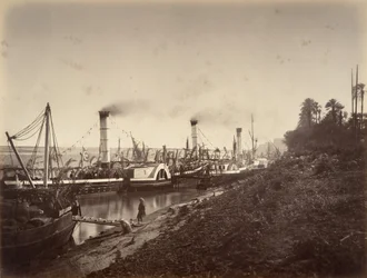 Festa de S. A. Ismail Pasha a bordo dos barcos de LL. Para A. les princes, janeiro de 1867, 1867.