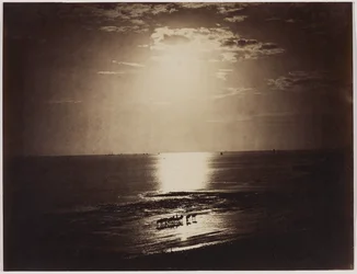 O sol coroado, Normandia, 1856-59 (albumen print de wet colodion negative)