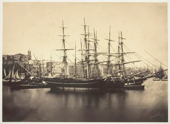 Navios no porto de Sète, 1857.