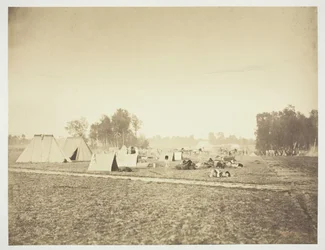 Tendas e Equipamento Militar, Camp de Châlons, 1857.