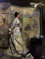 Leque japonês (óleo sobre tela)