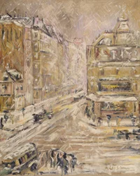 Rue de Clignancourt sob a neve, 1924